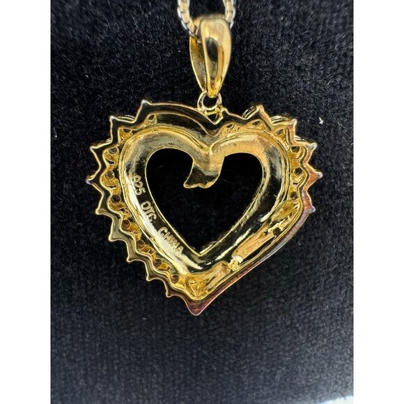 Diamond Heart Gold Necklace - Picture 2 of 9